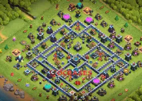 Top Town Hall 13 Base Designs - Anti 2 Star & Anti Air #20769