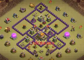 Compact Town Hall 7 War Base - Anti-Air & Trophy Link #20799