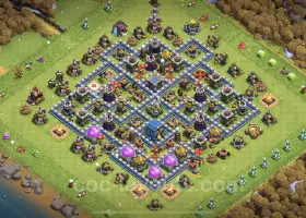 Top TH12 Base Design: Hybrid Anti-Dragon & Air Defense #20800