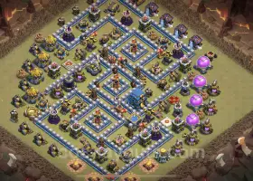 Top TH12 Anti 3 Stars War Base with Links - Clash of Clans #20840