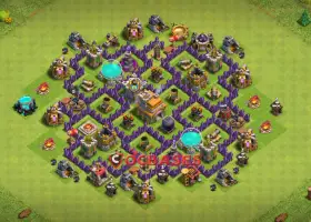 Best Town Hall 7 Hybrid Base: Anti 3-Star & War Ready! #20844