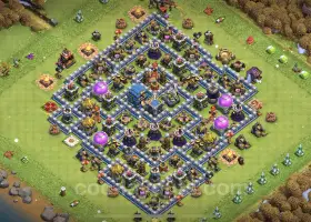 Best Anti 2 Star TH12 Base - Clash of Clans Defense #20852