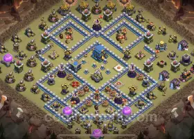 Best TH12 War Base with Link - Anti Everything Defense #20892