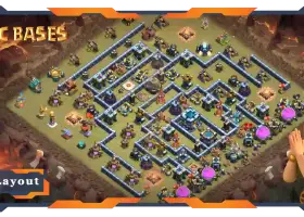 Top TH13 Base Layout with Link - Clash of Clans Defense #20901