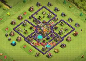 Top Town Hall 7 Hybrid Base - Anti 3 Stars Trophy & Farming #20903