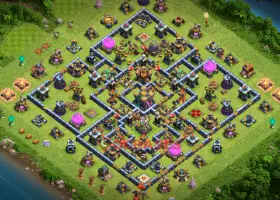 Best Town Hall 14 Farming Base: Symmetric Anti-Ground Layout #20906