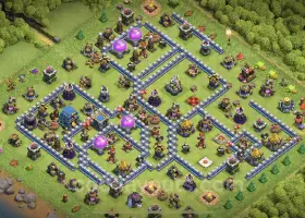 Best Anti 3 Stars TH12 Base with Link - Clash of Clans #20939