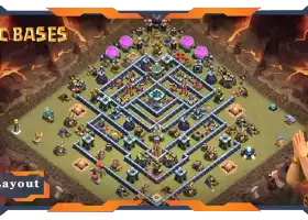 Top TH13 War Base Layout - Anti 3 Stars & CWL Link #20955