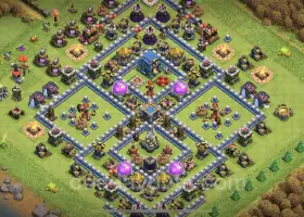 Best Anti 3 Stars TH12 Hybrid Base - Clash of Clans #20958