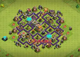 Top Town Hall 7 Hybrid Base | Anti 2 Star for War & CWL #20969