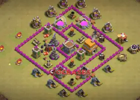 Best Town Hall 6 War Base: Symmetric Anti-Ground Design #20976