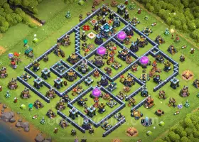 TH13 Farming Base Copy | Anti 3 Stars Layout - COC #20982