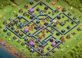 TH13 Hybrid Defense Base for Trophy Collection - Clash of Clans #21015