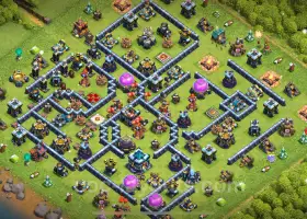 TH13 Hybrid Base Link | Top Trophy Defense for COC #21017