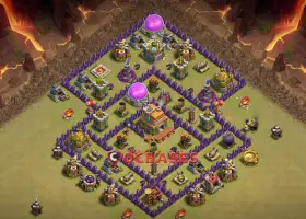 Top Town Hall 7 War Base: Symmetric & Anti-Air Setup #21023