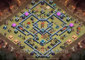 Best Anti-2 Star TH13 War Base | Legend League Link #21052