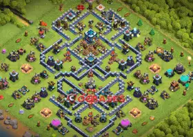 Town Hall 13 Hybrid Base: Anti 3 Stars & Electro Dragon #21059