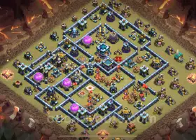 Best Anti 3 Stars TH13 War Base | Hybrid Design with Link #21070