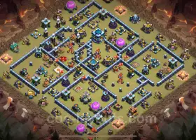 Top TH13 Anti 3 Stars War Base with Link - Clash of Clans #21072