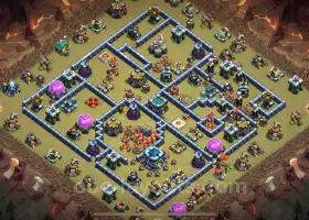 Top Anti 3 Stars War Base TH13 - Clash of Clans #21075