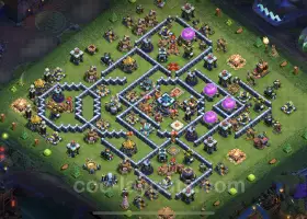 Best Anti 2 Stars TH13 Base for Legend League - COC #21090