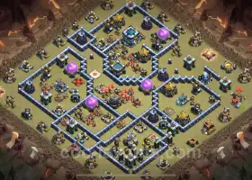 Top Anti-Dragon TH13 Hybrid Base Layout - Clash of Clans #21107