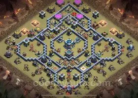 Best Anti 2 Star TH13 War Base - Anti Air & Electro Dragon #21110