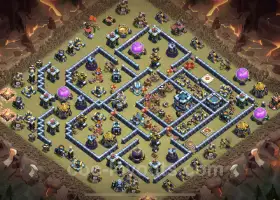 Top Anti 3 Stars War Base TH13 | Clash of Clans Link #21115