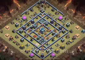 Best TH13 War Base with Link - Anti Air Electro Dragon #21117