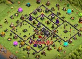 Top Town Hall 9 Trophy Base: Anti-Everything Design #21133