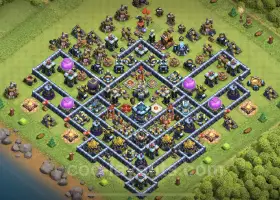 Best TH13 Farming Base Layout - Anti 3 Stars - Clash of Clans #21137