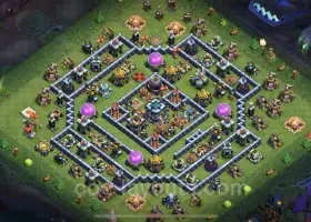 Farming Base TH13 Link: Anti 2 Stars Hybrid Design | COC #21147