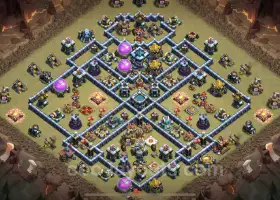 Best TH13 Anti 3 Stars War Base with Link - Clash of Clans #21149