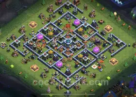 Farming Base TH13 with Link - Clash of Clans Hybrid Layout #21194