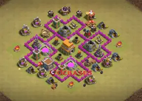 Town Hall 6 War Base: Anti 3 Stars & Ground | Clash of Clans #21196