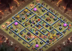 Top Town Hall 14 Hybrid Base - Anti 2 Stars & Air Defense #21200