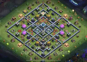 Best Anti 3 Stars TH13 Base - Hybrid Town Hall 13 Defense #21201