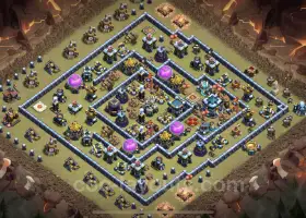 Top TH13 War Base - Anti Everything & Hybrid Defense Link #21207