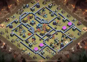 Best Anti 3 Stars War Base TH13 - Hybrid Link & Copy #21224