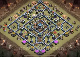 Top Anti 2 Stars TH13 War Base - Clash of Clans Link #21247