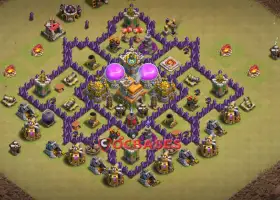 Top Town Hall 7 War Base for Clash of Clans - Anti Hog! #21261