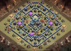 Top Anti 2 Star TH13 War Base with Link - Clash of Clans #21264