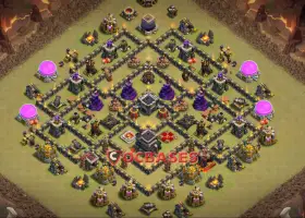 Top Town Hall 9 War Base Layouts - Clash of Clans #21270