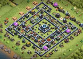 Best Anti 3 Stars TH13 Base - Clash of Clans Defense #21271