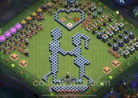 Top Funny Troll Base TH13 - Clash of Clans Art with Link #21279