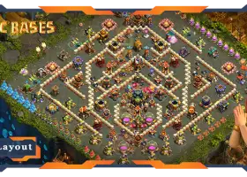 Top Anti 3 Star TH17 Base with Anti-Air Layout - COC #21288