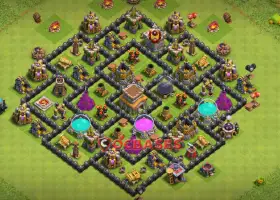 Optimized Town Hall 8 Hybrid Base for Clash of Clans #21290