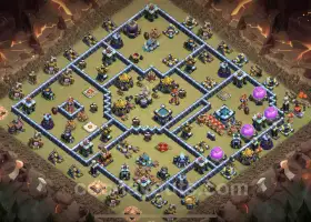 Best TH13 War Base with Link - Clash of Clans Guide #21294