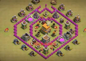 Top Town Hall 6 War Base Design & Copy Link - Clash of Clans #21296