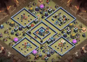 Top Anti 3 Stars TH13 War Base with Link - Clash of Clans #21297